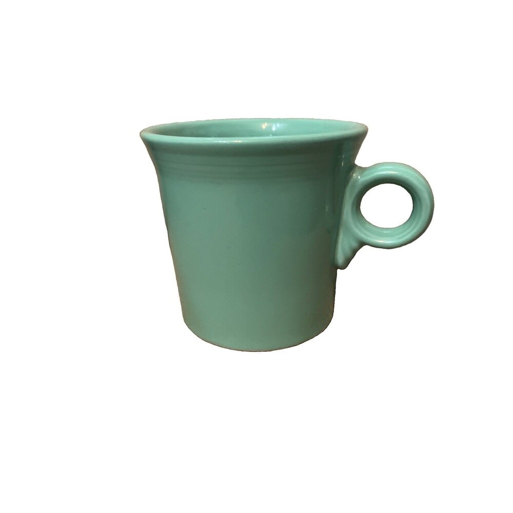 Fiesta Ware Coffee Cup Mug Homer Laughlin HLC O Ring Handle Green Fiestaware